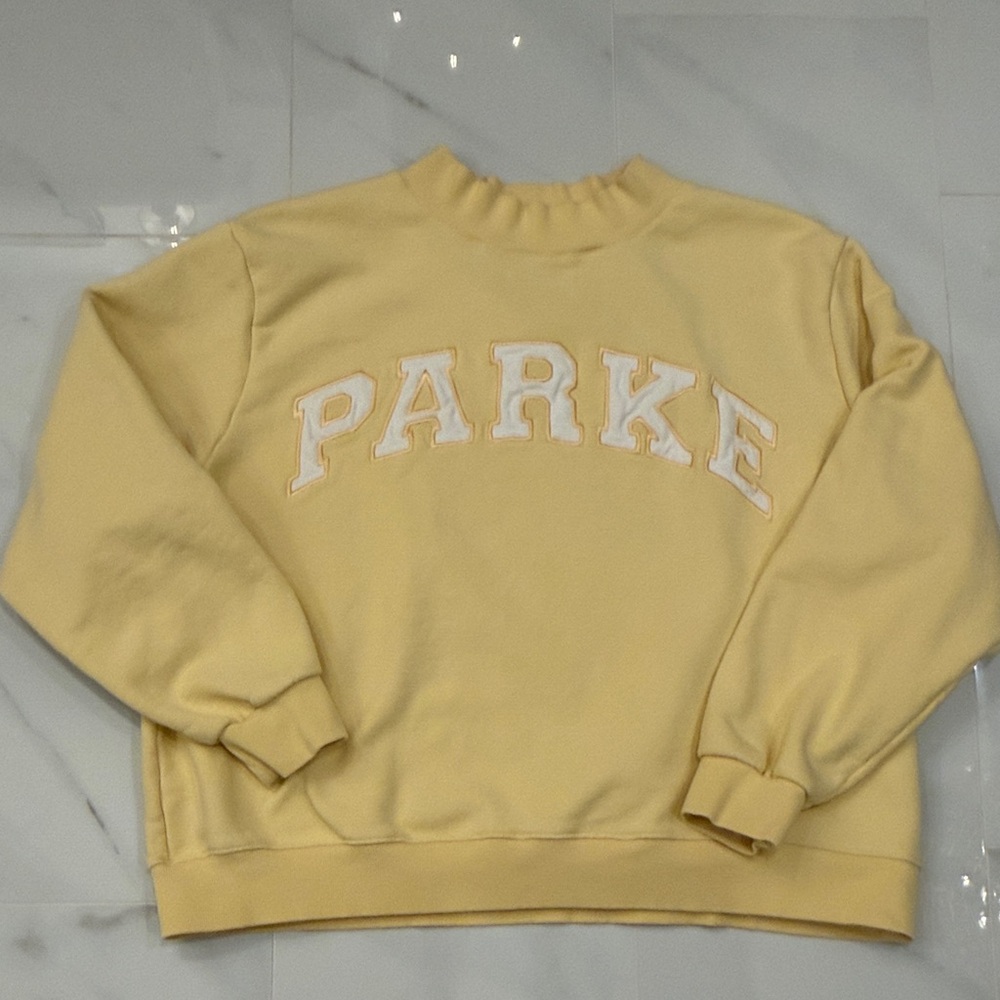 Parke Yellow Mockneck Sweatshirt XXL